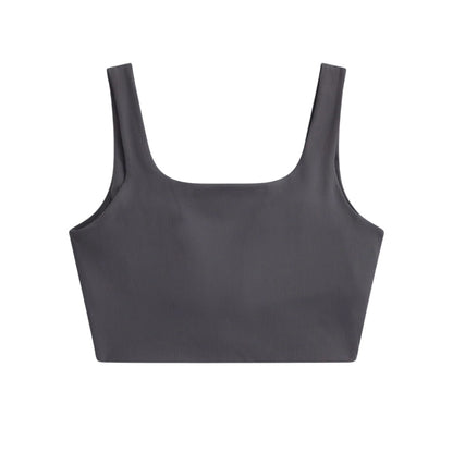 Charcoal - Back - Animal Womens-Ladies Laurel Cropped Tank Top