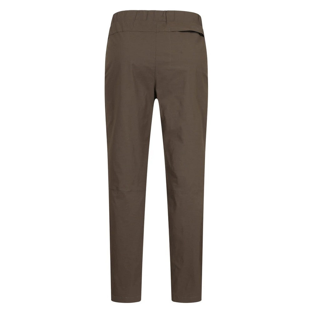 Dark Khaki - Back - Mountain Warehouse Mens Elevate Elasticated Walking Trousers