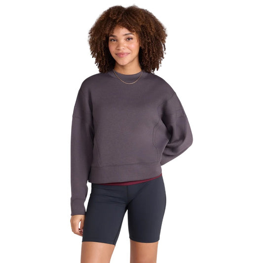 Taupe - Front - Animal Womens-Ladies Active Crop Sweatshirt