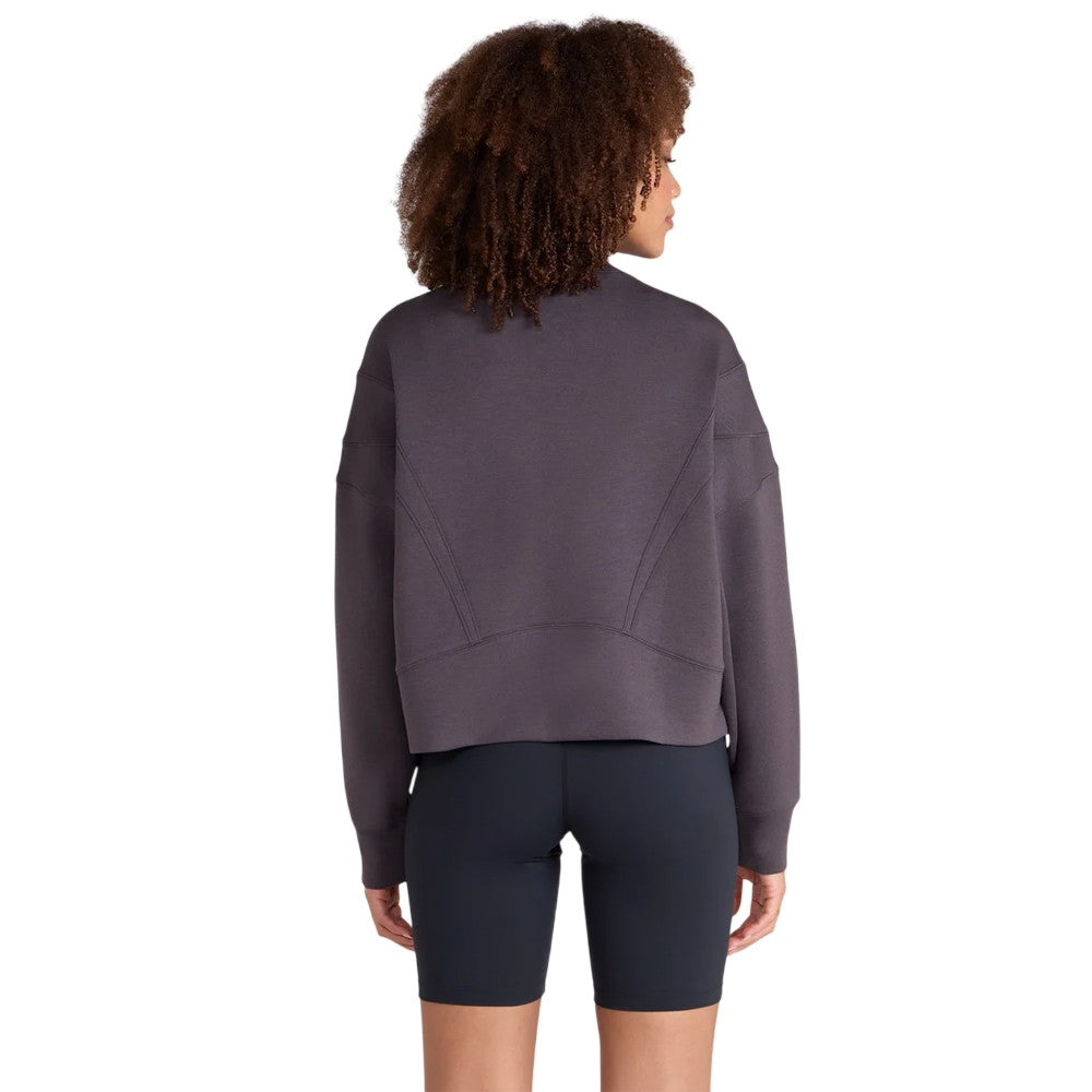 Taupe - Back - Animal Womens-Ladies Active Crop Sweatshirt