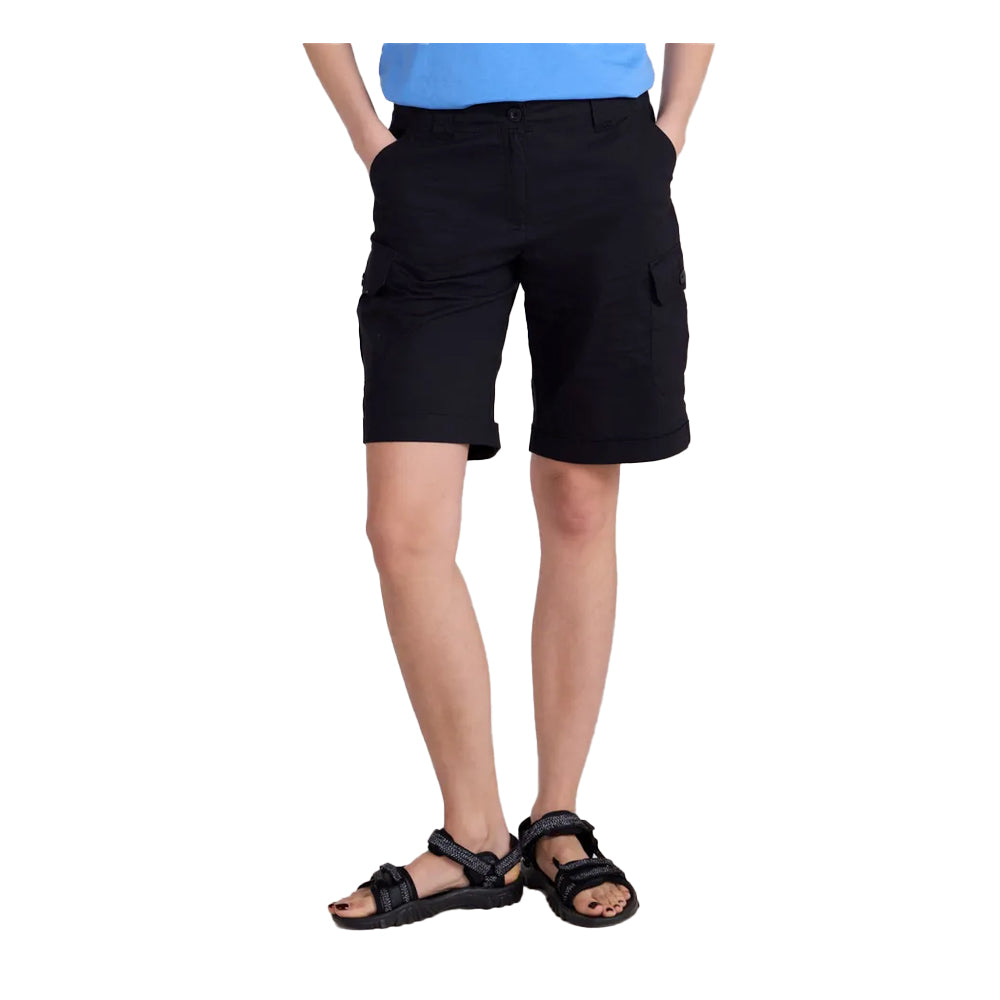 Black - Side - Mountain Warehouse Womens-Ladies Coast Stretch Cargo Shorts