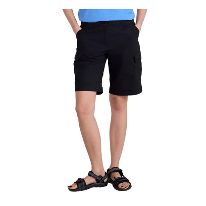 Black - Side - Mountain Warehouse Womens-Ladies Coast Stretch Cargo Shorts