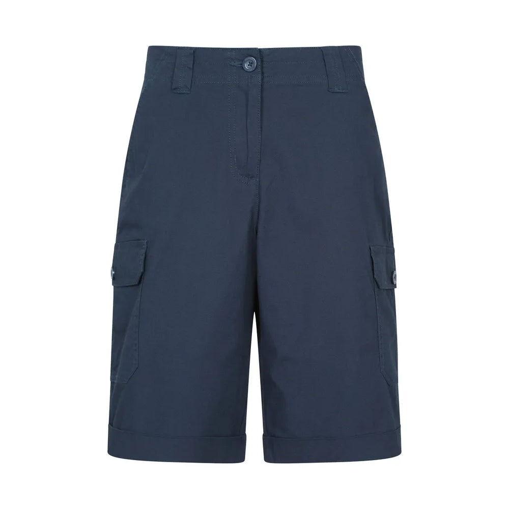 Navy - Front - Mountain Warehouse Womens-Ladies Coast Stretch Cargo Shorts