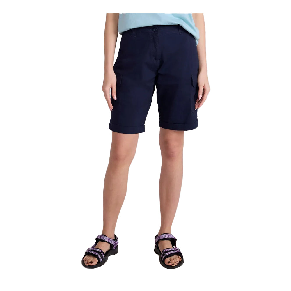 Navy - Side - Mountain Warehouse Womens-Ladies Coast Stretch Cargo Shorts