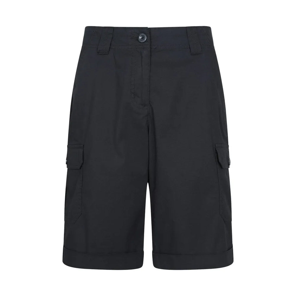 Black - Front - Mountain Warehouse Womens-Ladies Coast Stretch Cargo Shorts