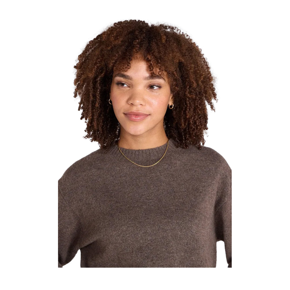 Brown - Side - Animal Womens-Ladies Fluffy Jumper