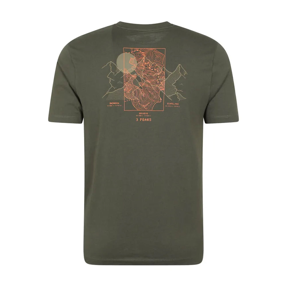 Green - Back - Mountain Warehouse Mens 3 Peaks Cotton T-Shirt