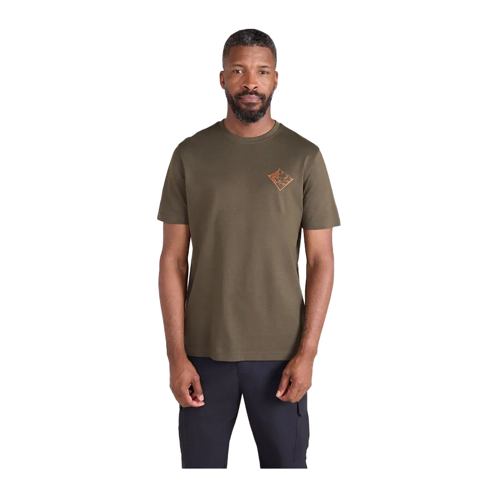 Green - Pack Shot - Mountain Warehouse Mens 3 Peaks Cotton T-Shirt