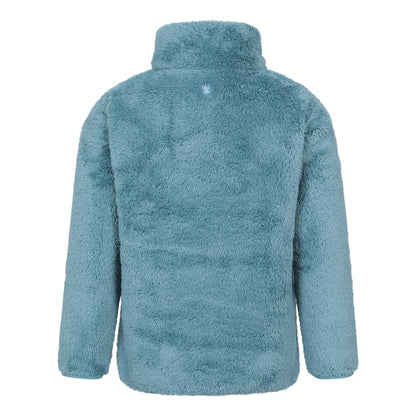 Teal - Back - Mountain Warehouse Childrens-Kids Teddy Half Zip Fleece Top