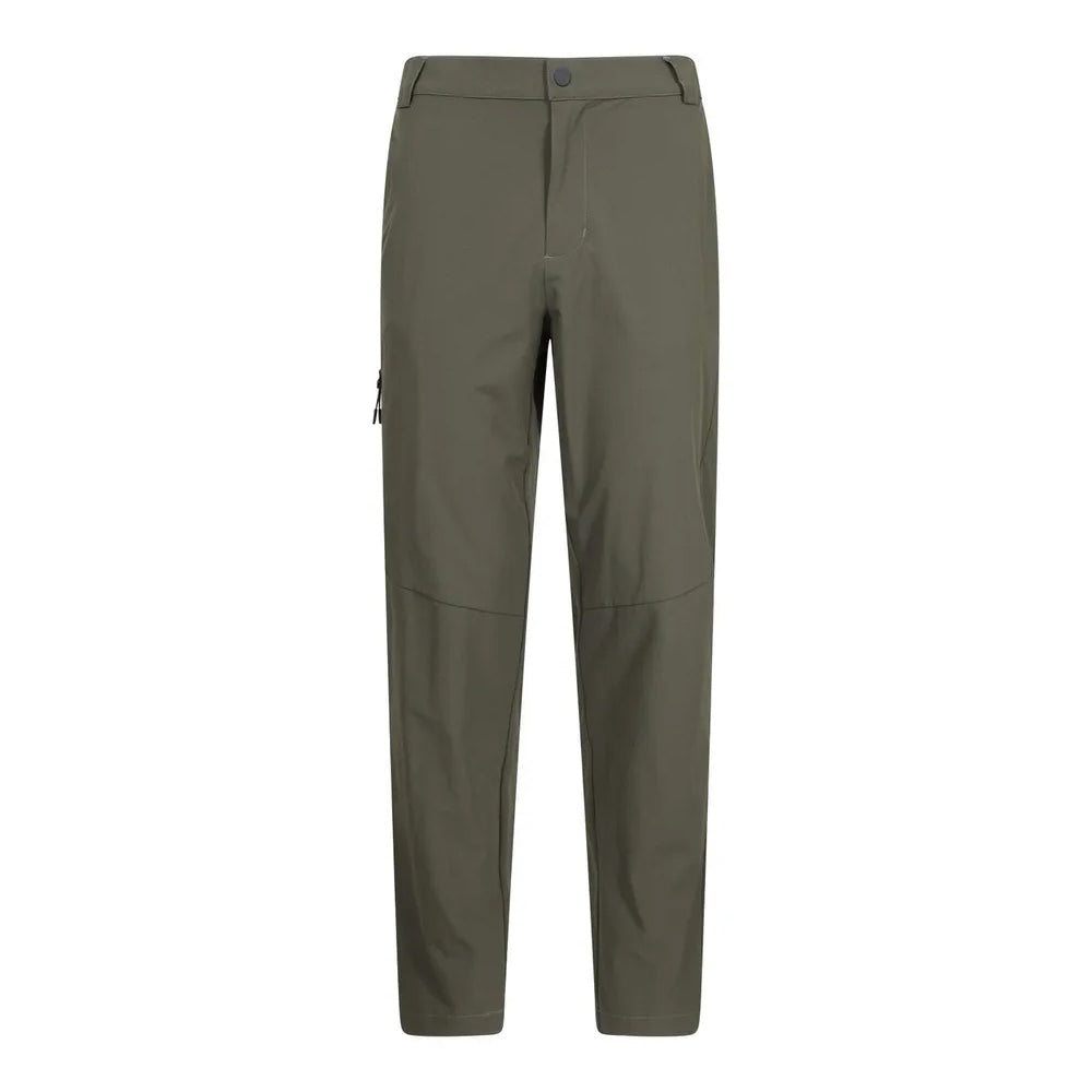 Khaki Green - Front - Mountain Warehouse Mens Wander Packaway Trousers