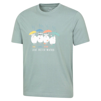 Light Khaki - Side - Mountain Warehouse Unisex Adult Great British Weather Graphic T-Shirt