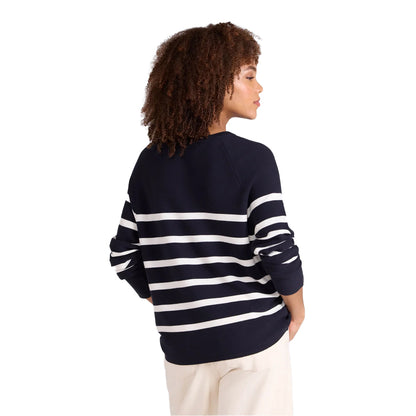 Navy - Back - Animal Womens-Ladies Cotton Textured Jumper