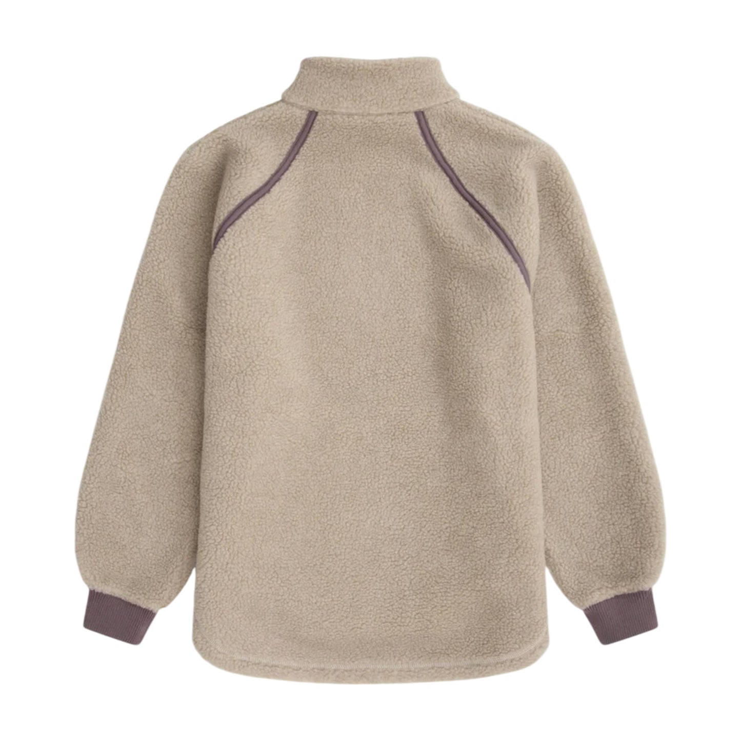 Dark Beige - Back - Animal Womens-Ladies Bonnie Borg Trim Fleece Jacket
