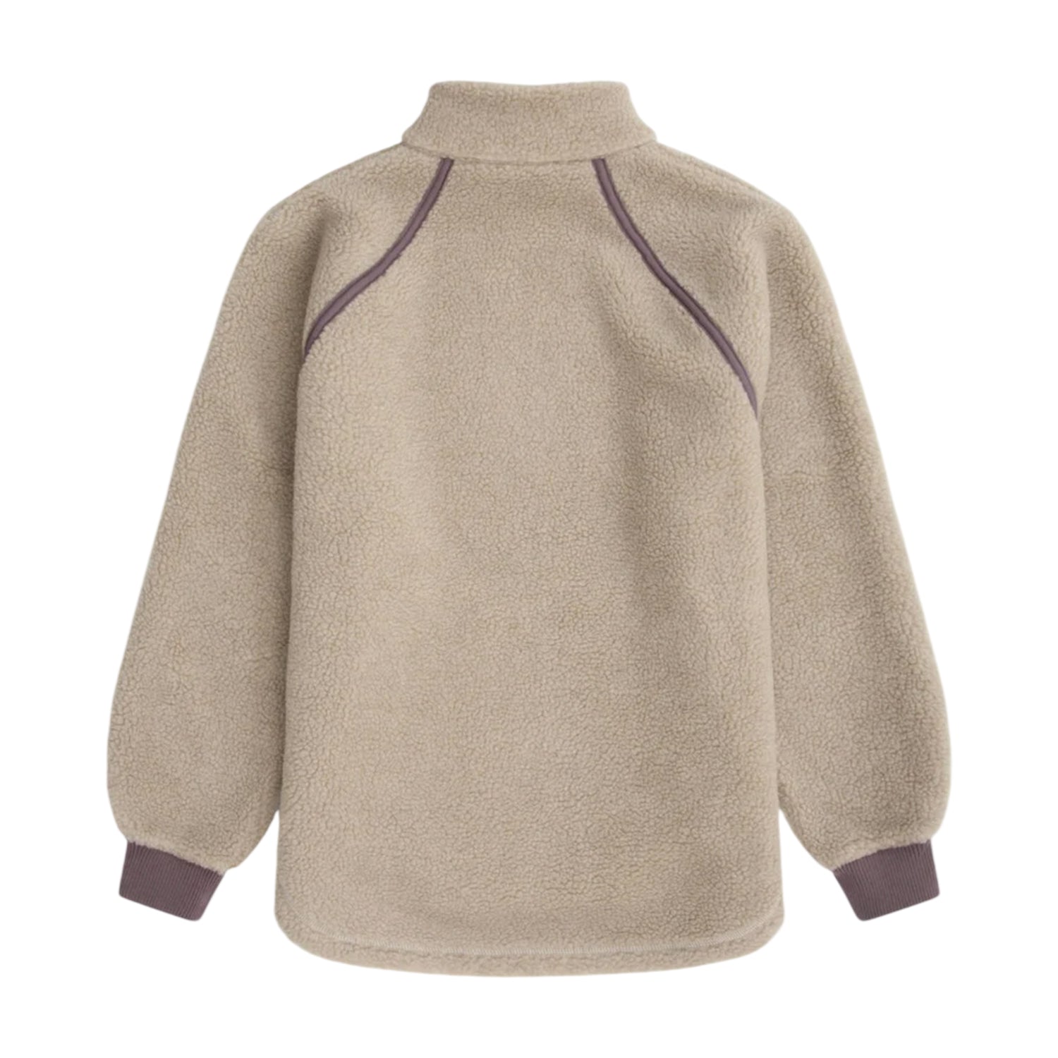 Dark Beige - Back - Animal Womens-Ladies Bonnie Borg Trim Fleece Jacket