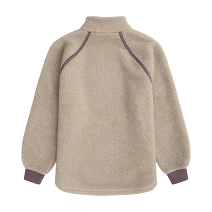 Dark Beige - Back - Animal Womens-Ladies Bonnie Borg Trim Fleece Jacket