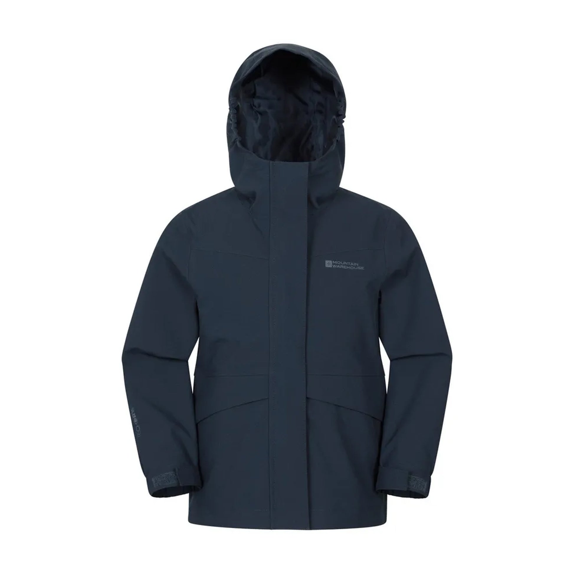 Navy - Front - Mountain Warehouse Childrens-Kids April Waterproof Jacket