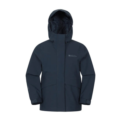 Navy - Front - Mountain Warehouse Childrens-Kids April Waterproof Jacket