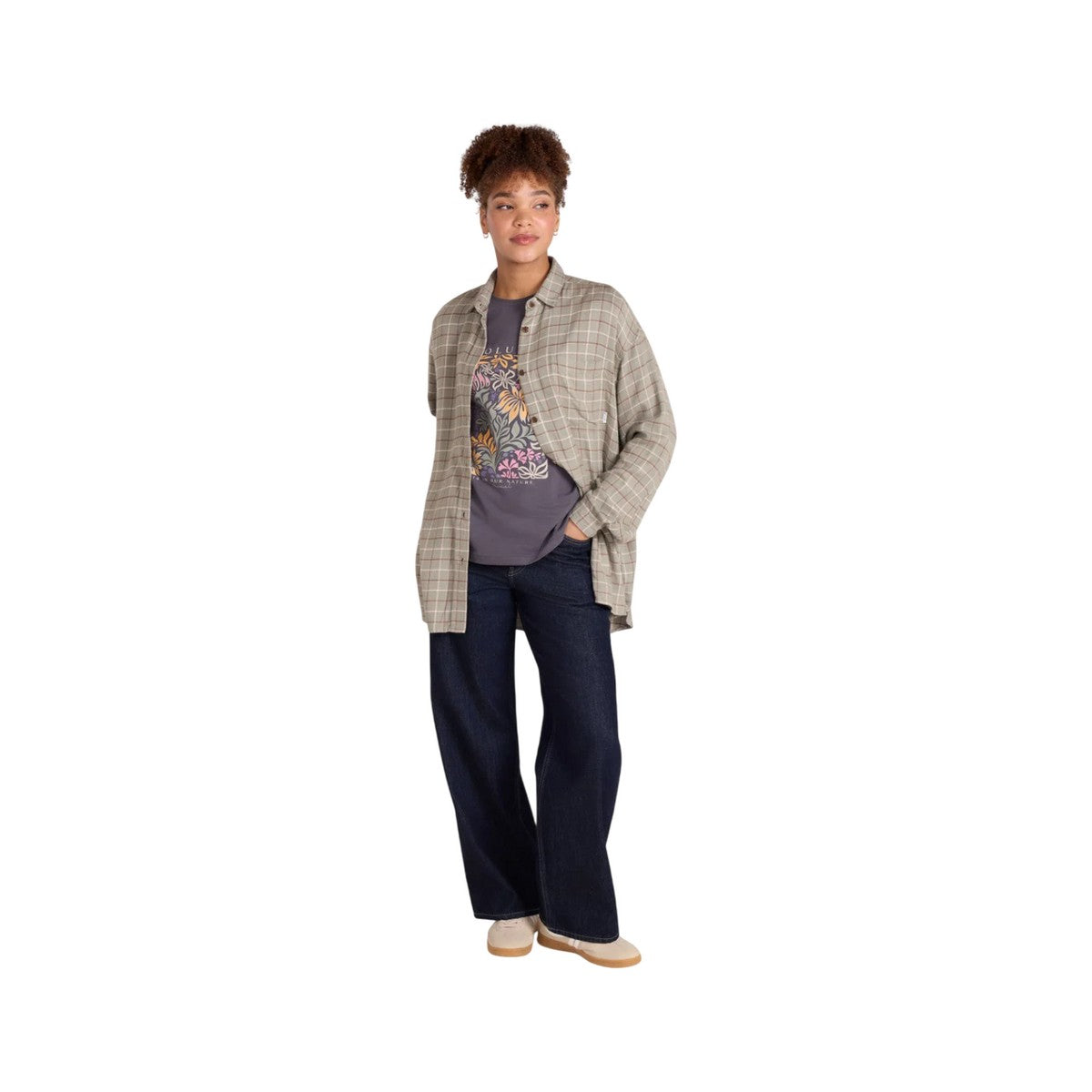Khaki Green - Side - Animal Womens-Ladies Maisie Soft Relaxed Fit Shirt