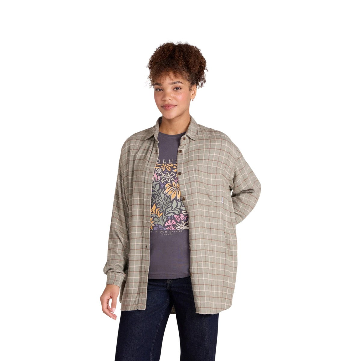 Khaki Green - Front - Animal Womens-Ladies Maisie Soft Relaxed Fit Shirt