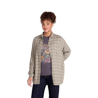 Khaki Green - Front - Animal Womens-Ladies Maisie Soft Relaxed Fit Shirt