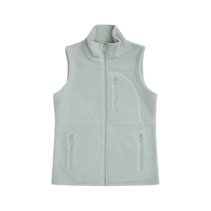 Pale Green - Front - Animal Womens-Ladies Buxton Borg Gilet