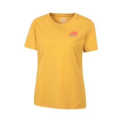 Mustard - Side - Mountain Warehouse Womens-Ladies Sunset Back Print T-Shirt