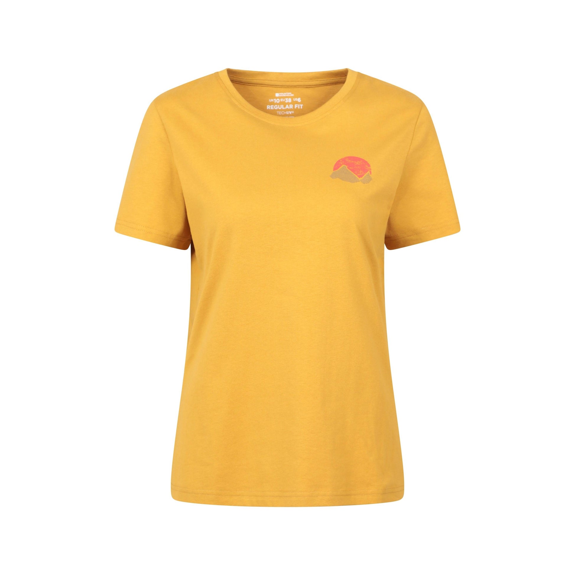 Mustard - Front - Mountain Warehouse Womens-Ladies Sunset Back Print T-Shirt