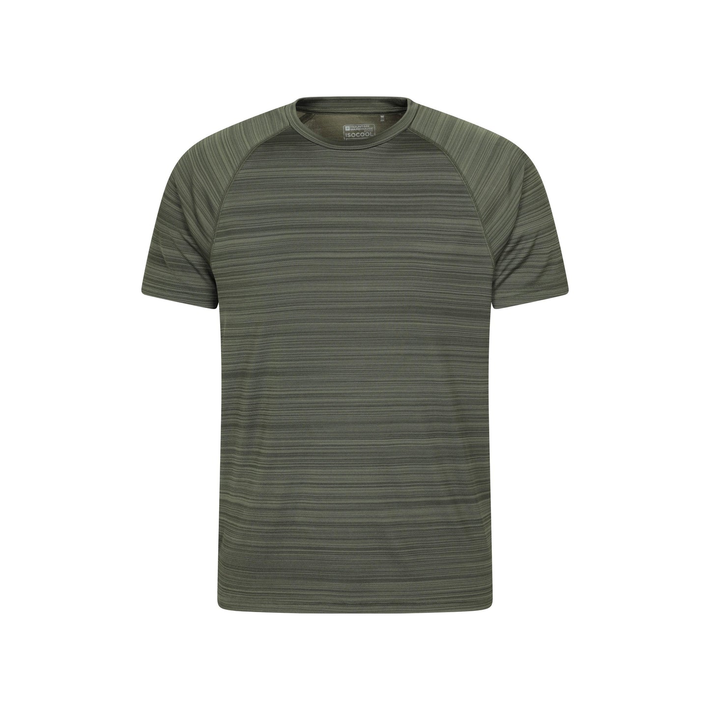 Green - Front - Mountain Warehouse Unisex Adult Stripe IsoCool T-Shirt