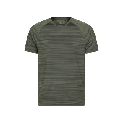 Green - Front - Mountain Warehouse Unisex Adult Stripe IsoCool T-Shirt