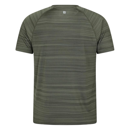 Green - Back - Mountain Warehouse Unisex Adult Stripe IsoCool T-Shirt