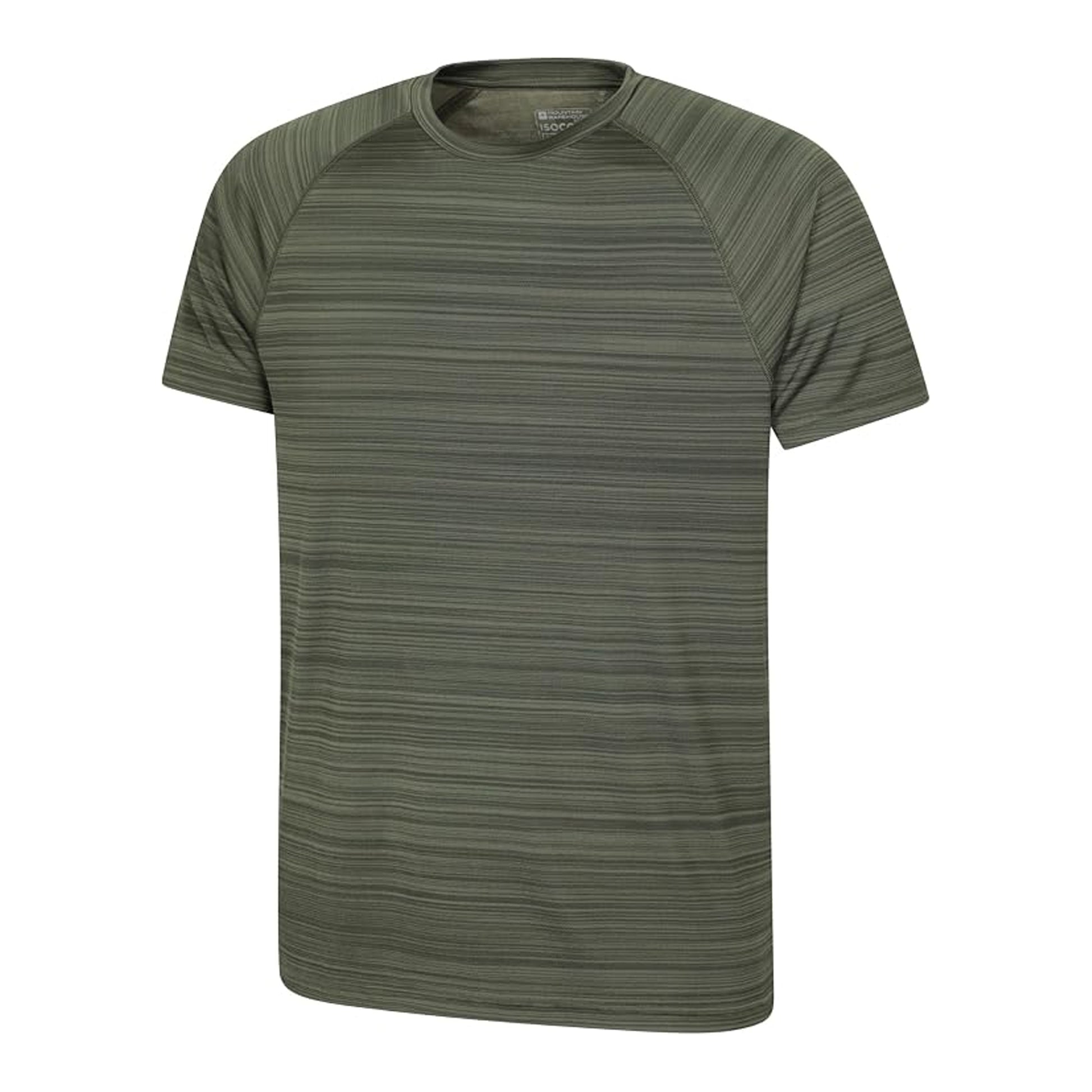Green - Side - Mountain Warehouse Unisex Adult Stripe IsoCool T-Shirt