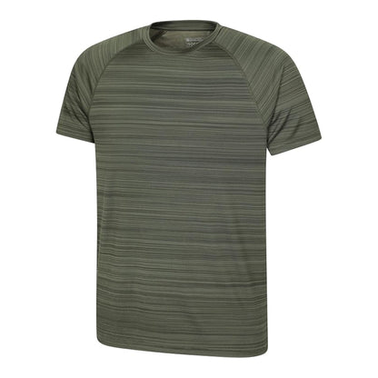 Green - Side - Mountain Warehouse Unisex Adult Stripe IsoCool T-Shirt