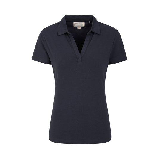 Navy - Front - Mountain Warehouse Womens-Ladies UV Protection Polo Shirt