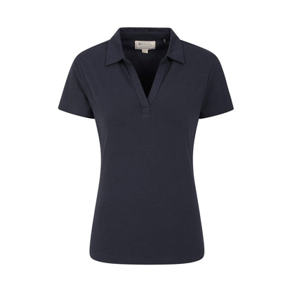 Navy - Front - Mountain Warehouse Womens-Ladies UV Protection Polo Shirt
