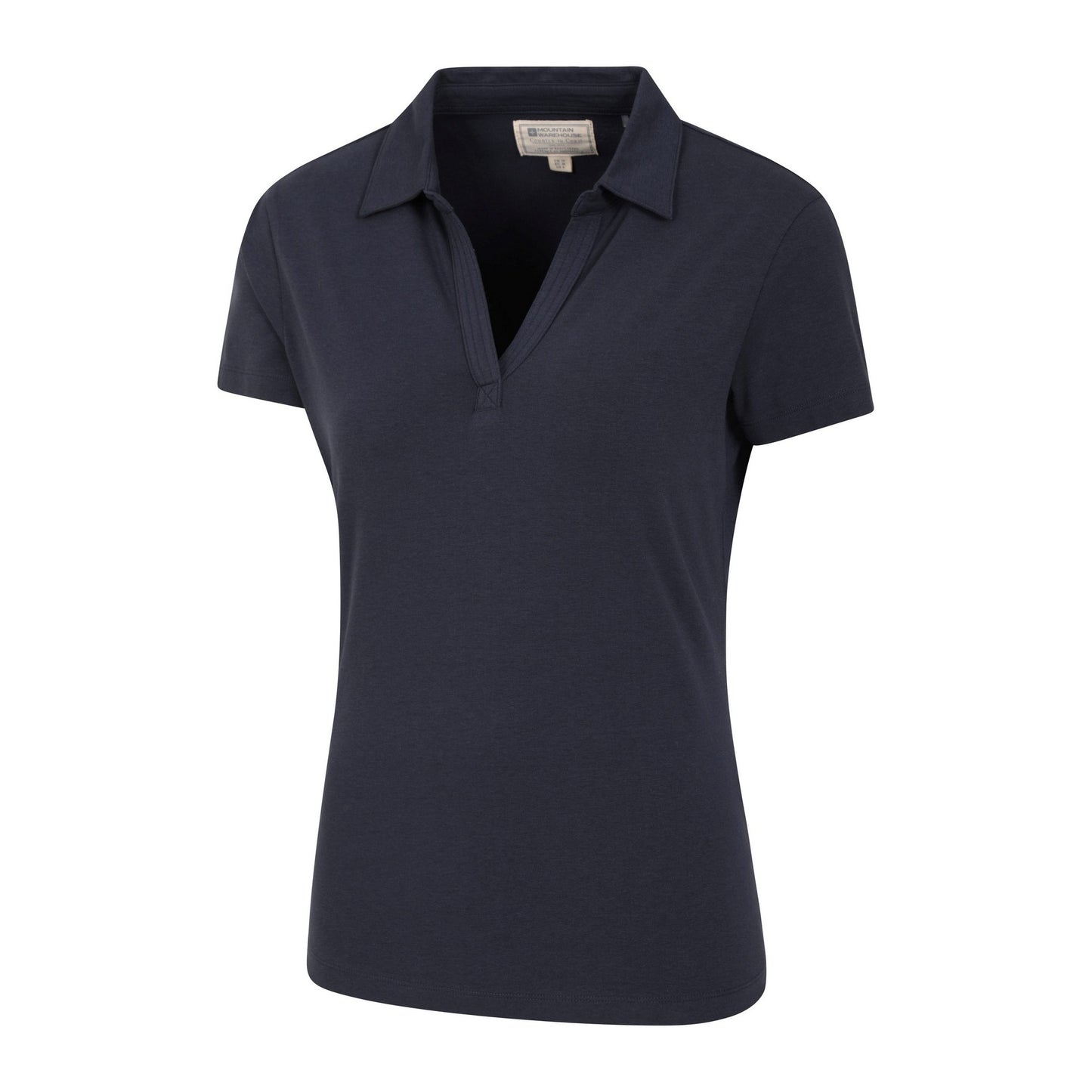 Navy - Side - Mountain Warehouse Womens-Ladies UV Protection Polo Shirt
