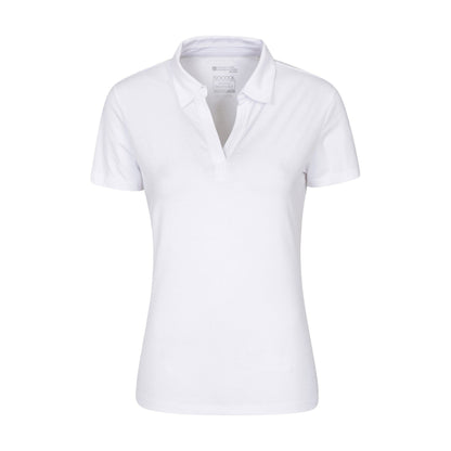 White - Front - Mountain Warehouse Womens-Ladies UV Protection Polo Shirt
