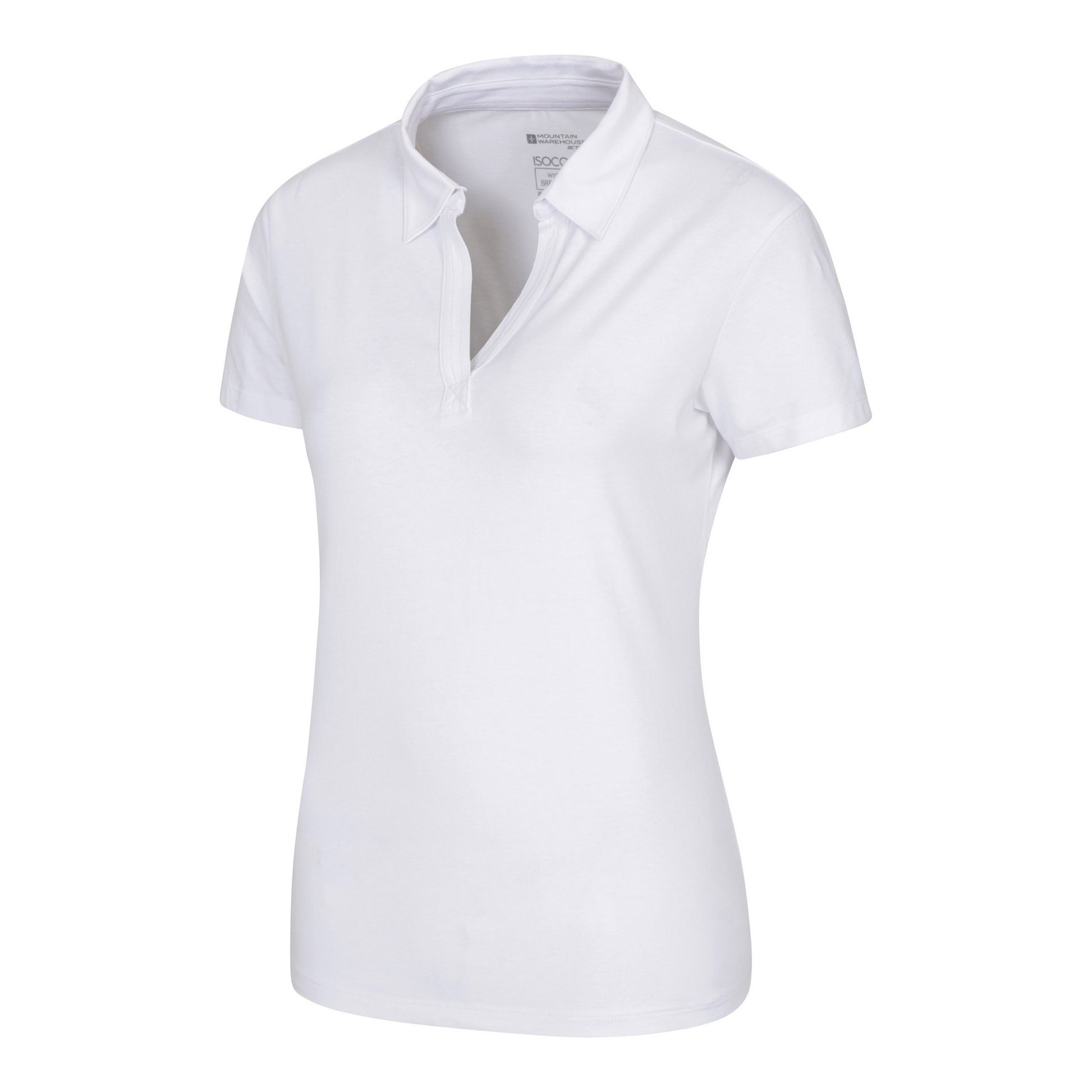 White - Side - Mountain Warehouse Womens-Ladies UV Protection Polo Shirt