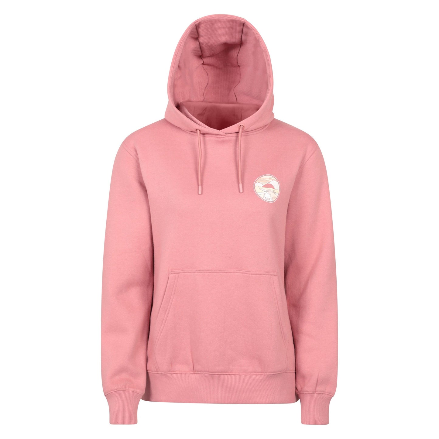 Pale Pink - Front - Mountain Warehouse Womens-Ladies Landscape Regular Hoodie