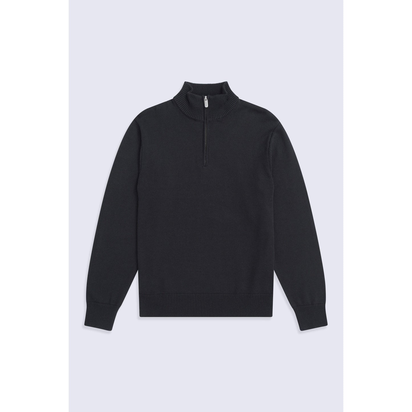 Black - Front - Animal Mens Ribbed Quarter Zip Jumper
