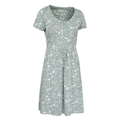 Pale Green - Side - Mountain Warehouse Womens-Ladies Essentials Lora Floral Skater Dress