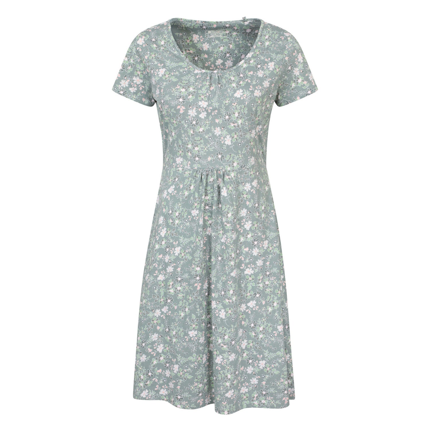 Pale Green - Front - Mountain Warehouse Womens-Ladies Essentials Lora Floral Skater Dress