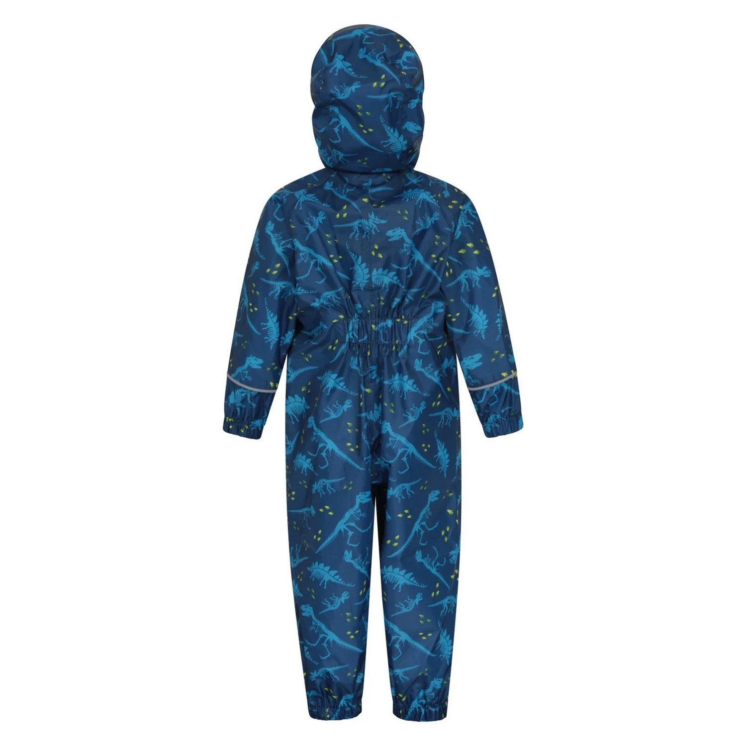 Blue - Back - Mountain Warehouse Childrens-Kids Puddle Dinosaurs Waterproof Snowsuit