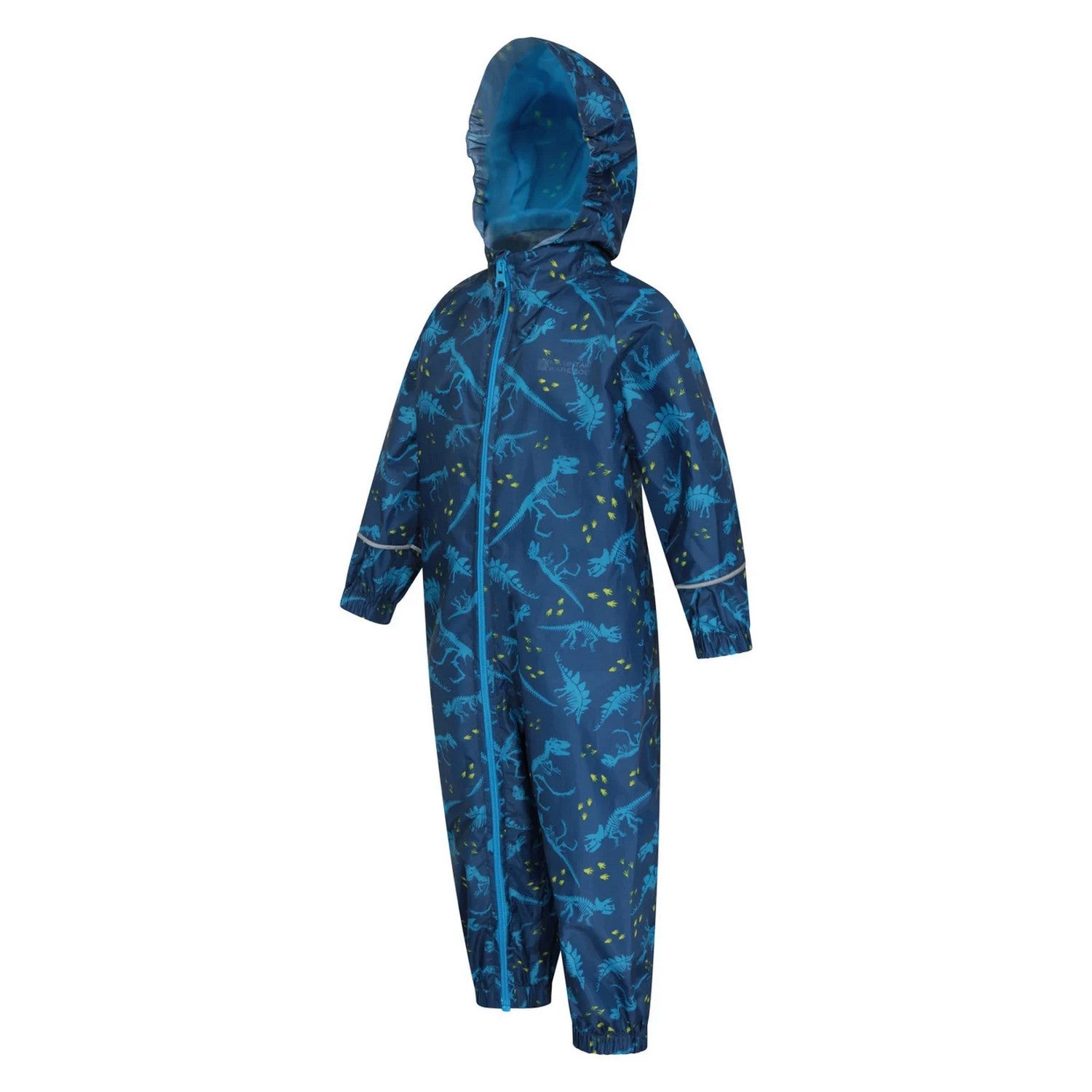 Blue - Lifestyle - Mountain Warehouse Childrens-Kids Puddle Dinosaurs Waterproof Snowsuit