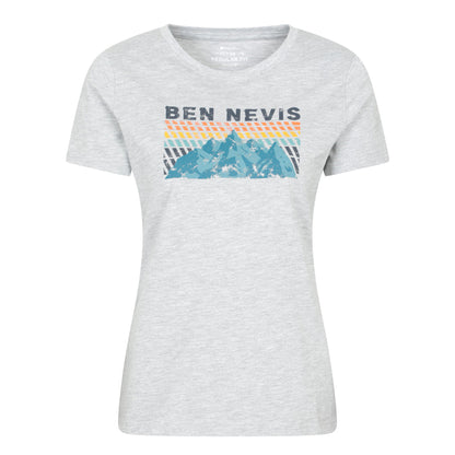 Light Grey - Front - Mountain Warehouse Womens-Ladies Ben Nevis Mountain T-Shirt