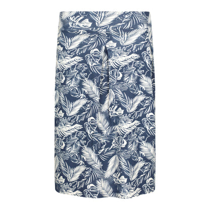 Navy - Front - Mountain Warehouse Womens-Ladies Waterfront Tropical Leaves Jersey Midi Skirt