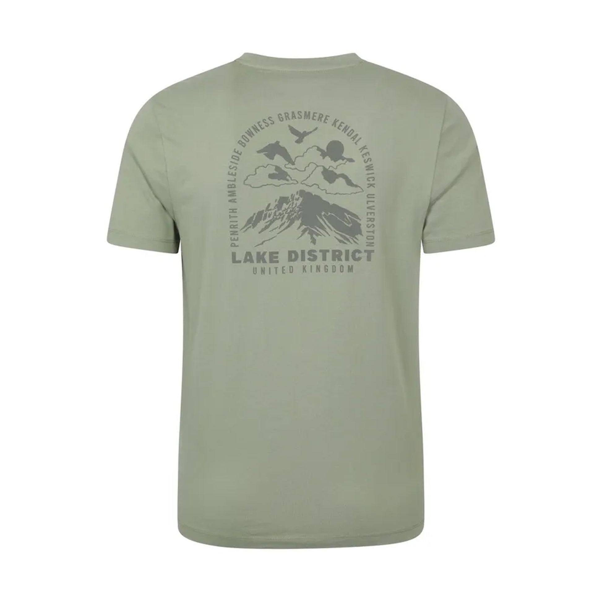 Khaki Green - Back - Mountain Warehouse Mens Lake District Chest Print T-Shirt
