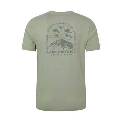 Khaki Green - Back - Mountain Warehouse Mens Lake District Chest Print T-Shirt