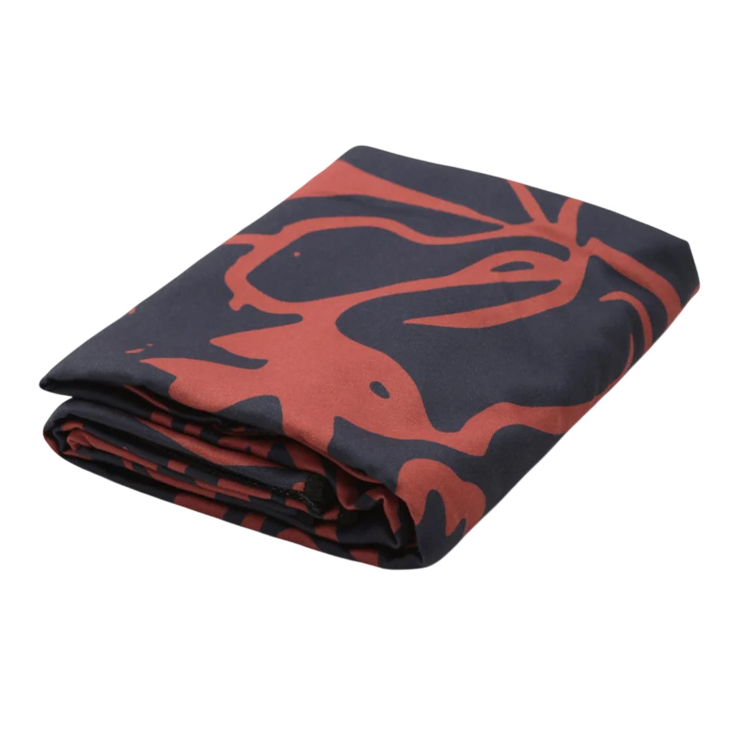 Orange-Black - Back - Animal Floral Travel Microfibre Towel