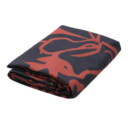 Orange-Black - Back - Animal Floral Travel Microfibre Towel