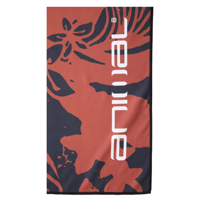 Orange-Black - Side - Animal Floral Travel Microfibre Towel